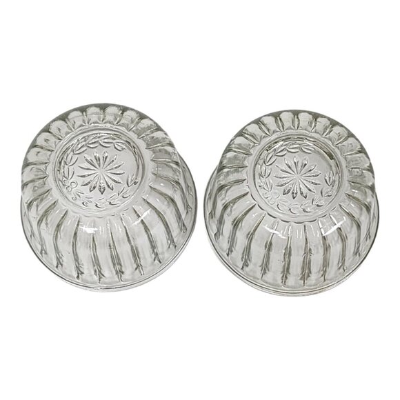 Anchor Hocking Ribbed Glass Ramekins 3 1/2" Custard Creme Brule MCM Bakeware - Picture 3 of 7